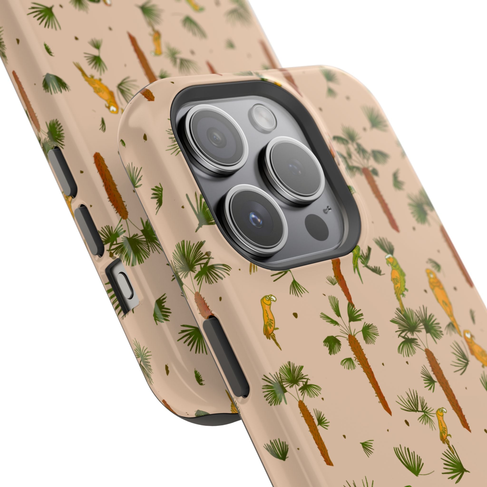 Tropical Paradise Magnetic Tough Case for iPhone Sandy Beige