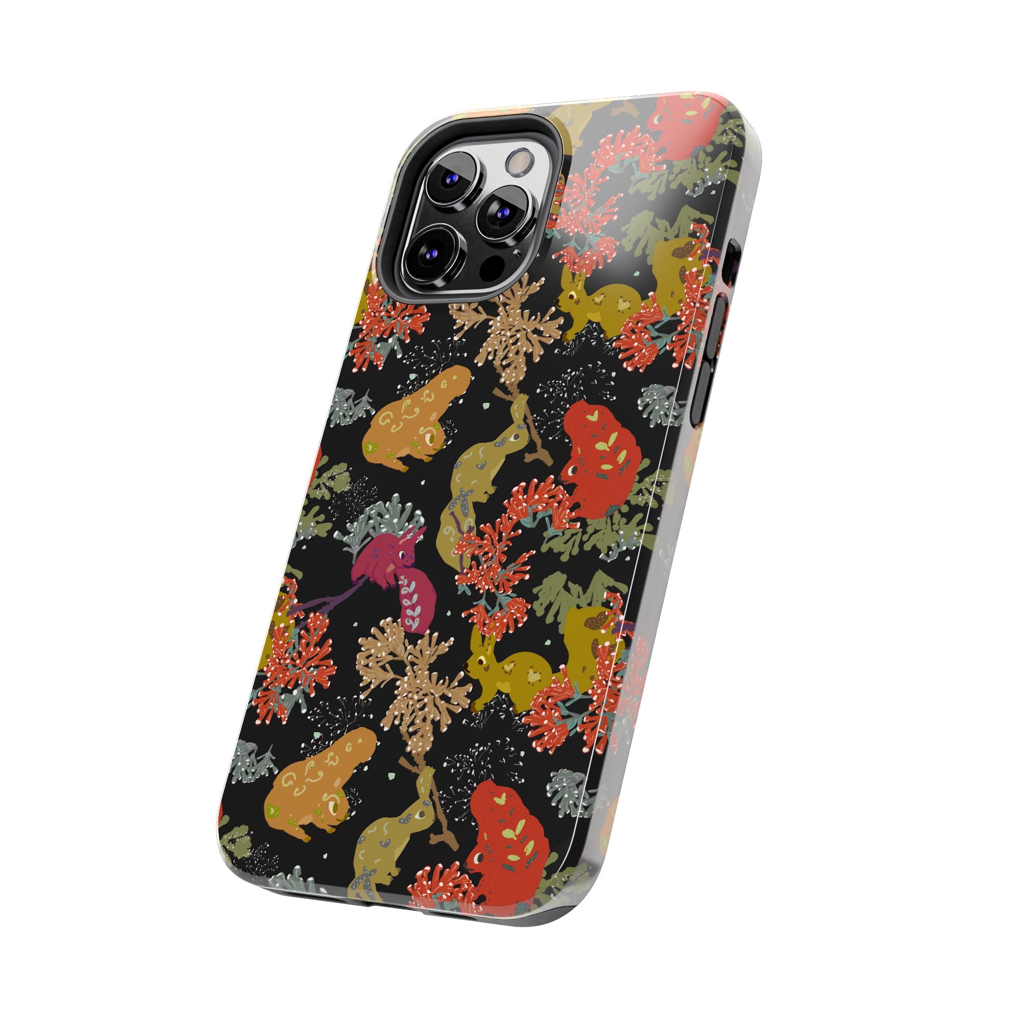 Playful Squirrels Tough Phone Case Black