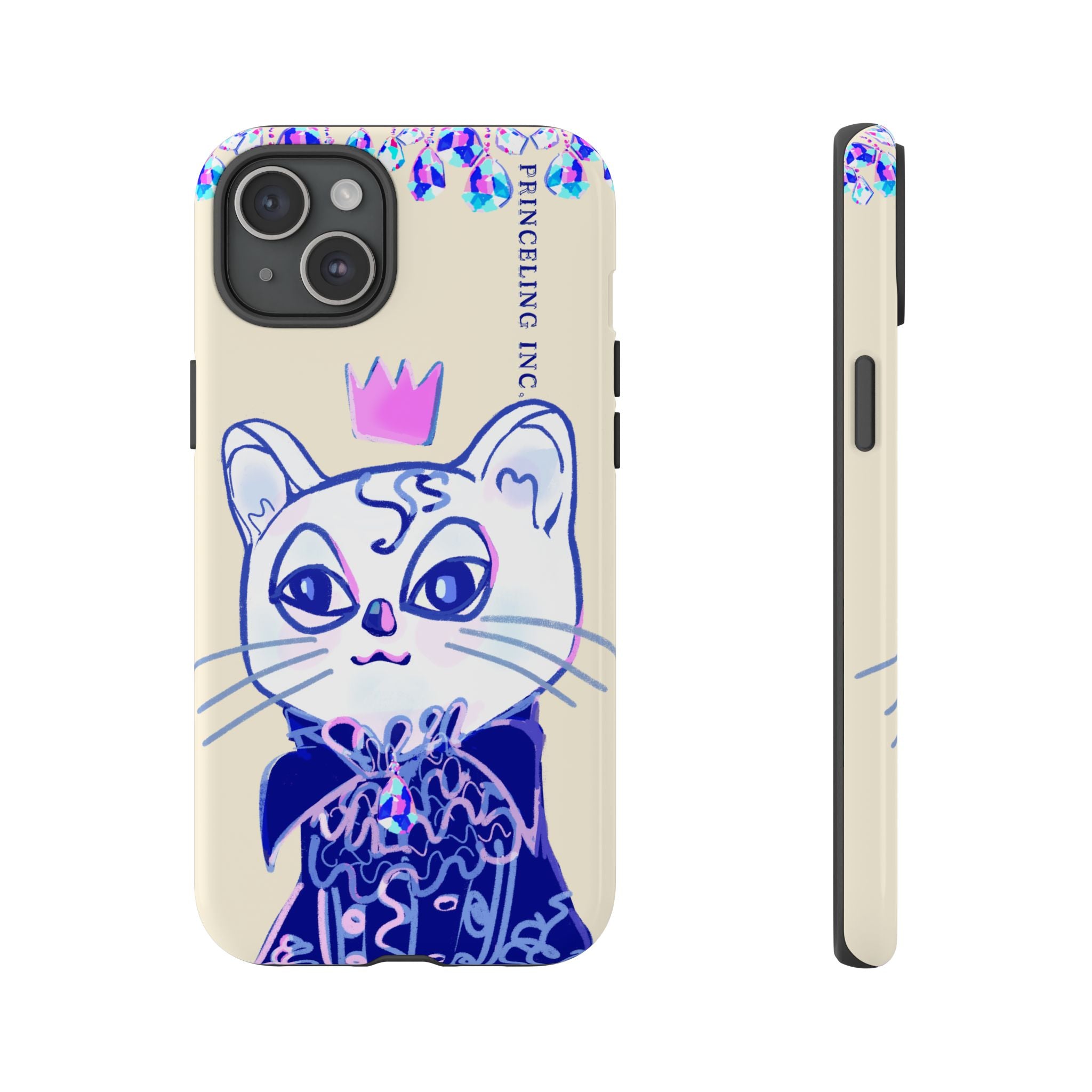 His Meowjesty iPhone Case – Soft Yellow Cat Royalty