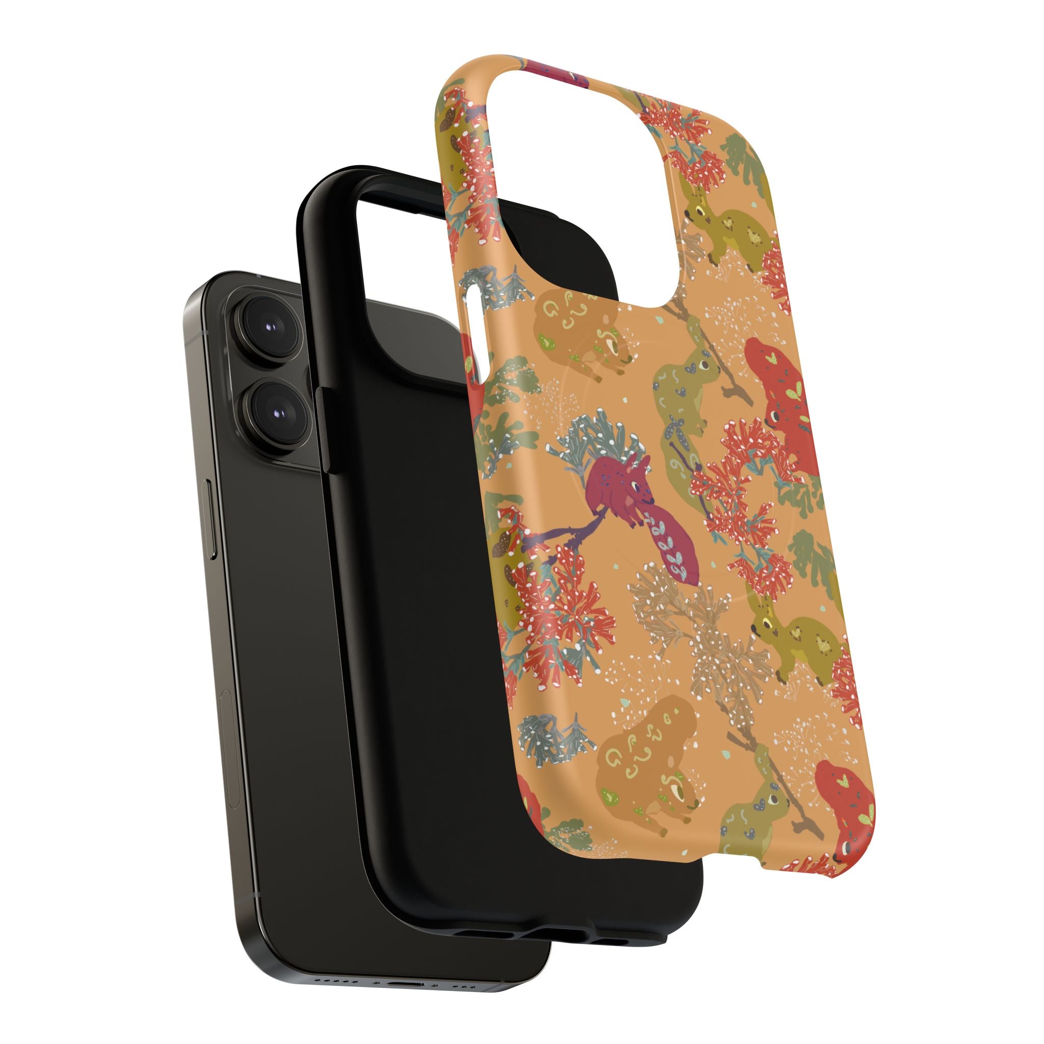 Playful Squirrels Tough Magnetic iPhone Case Apricot