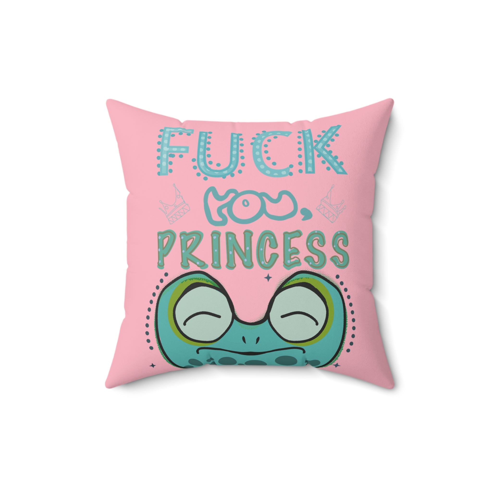 Sassy Frog Faux Suede Pillow Pink
