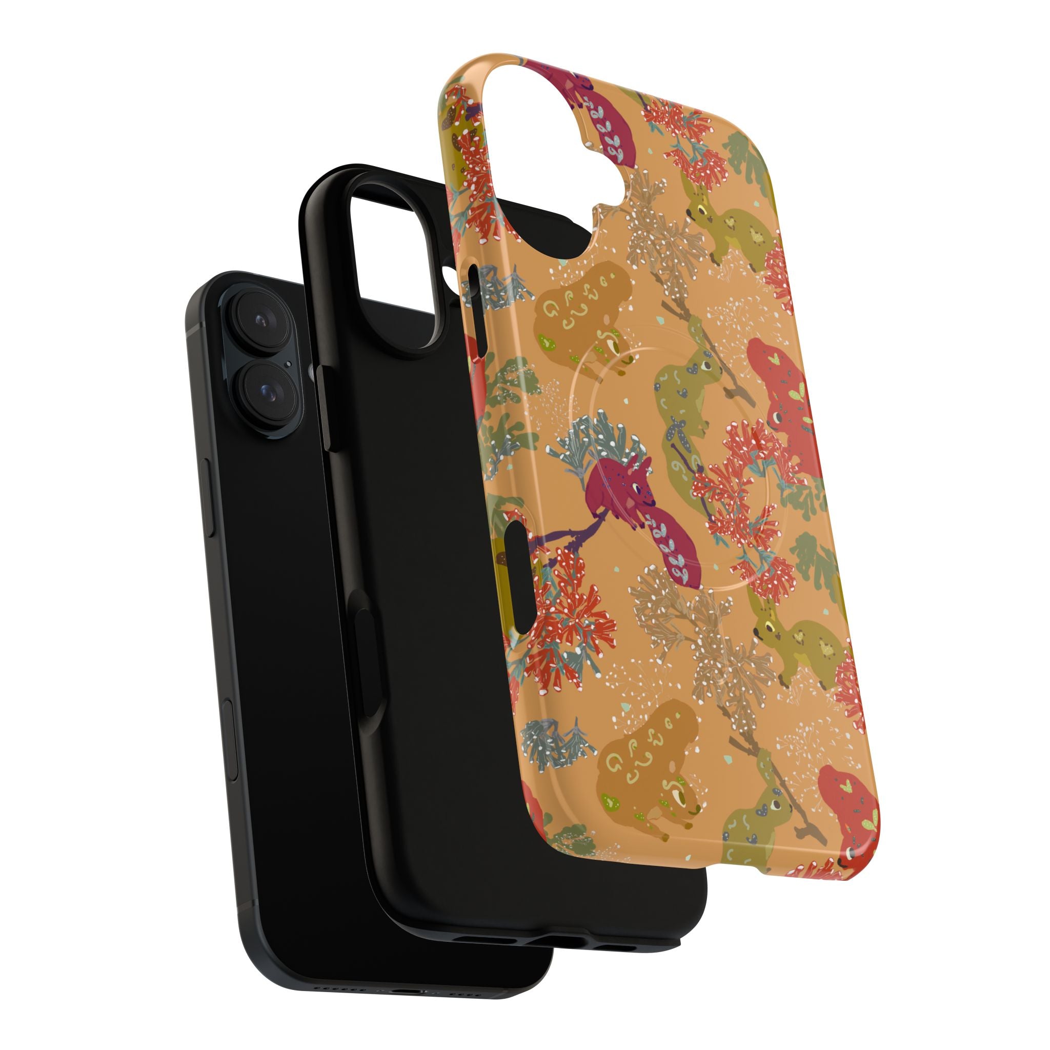 Playful Squirrels Tough Magnetic iPhone Case Apricot