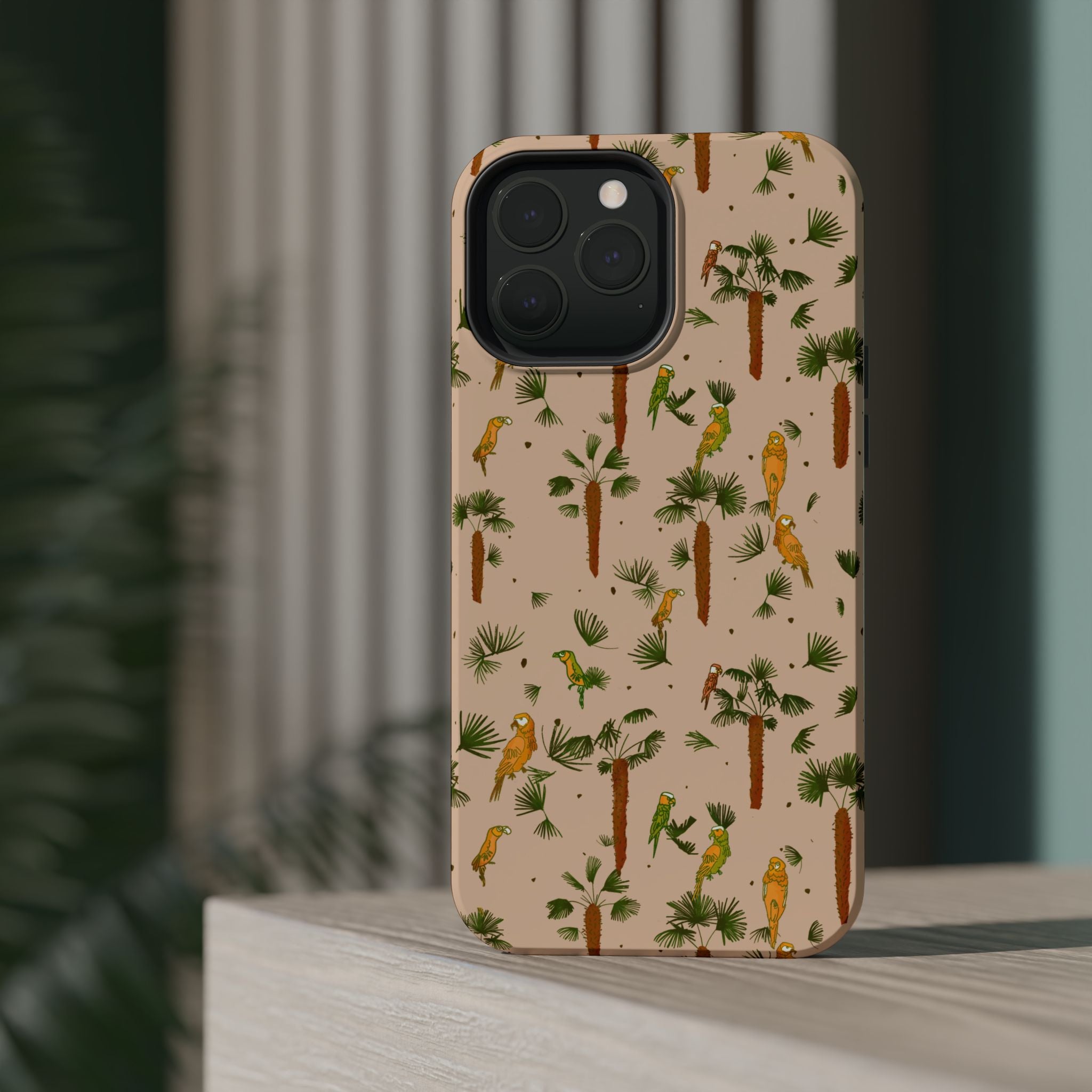 Tropical Paradise Magnetic Tough Case for iPhone Sandy Beige