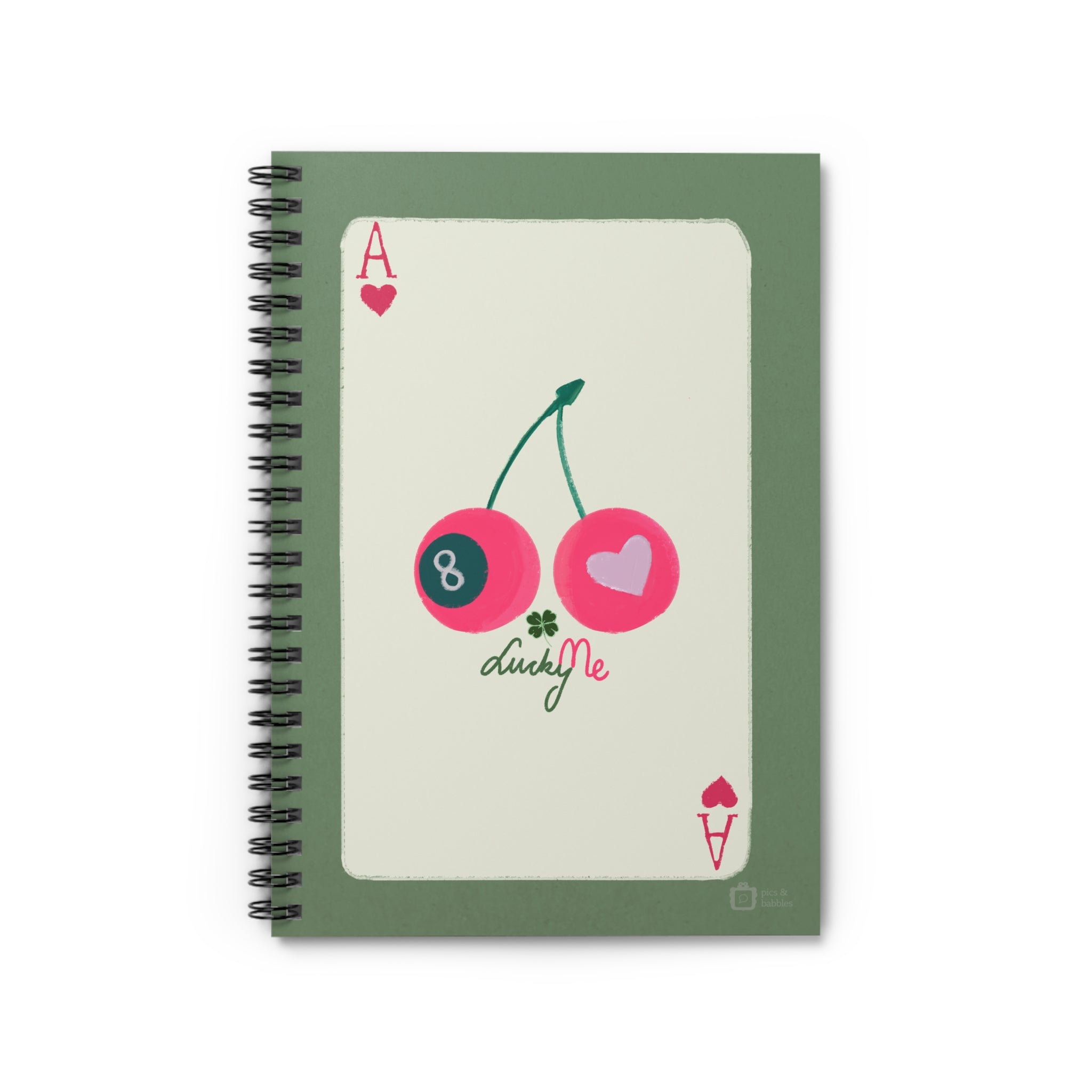 Lucky Me Spiral Notebook Green