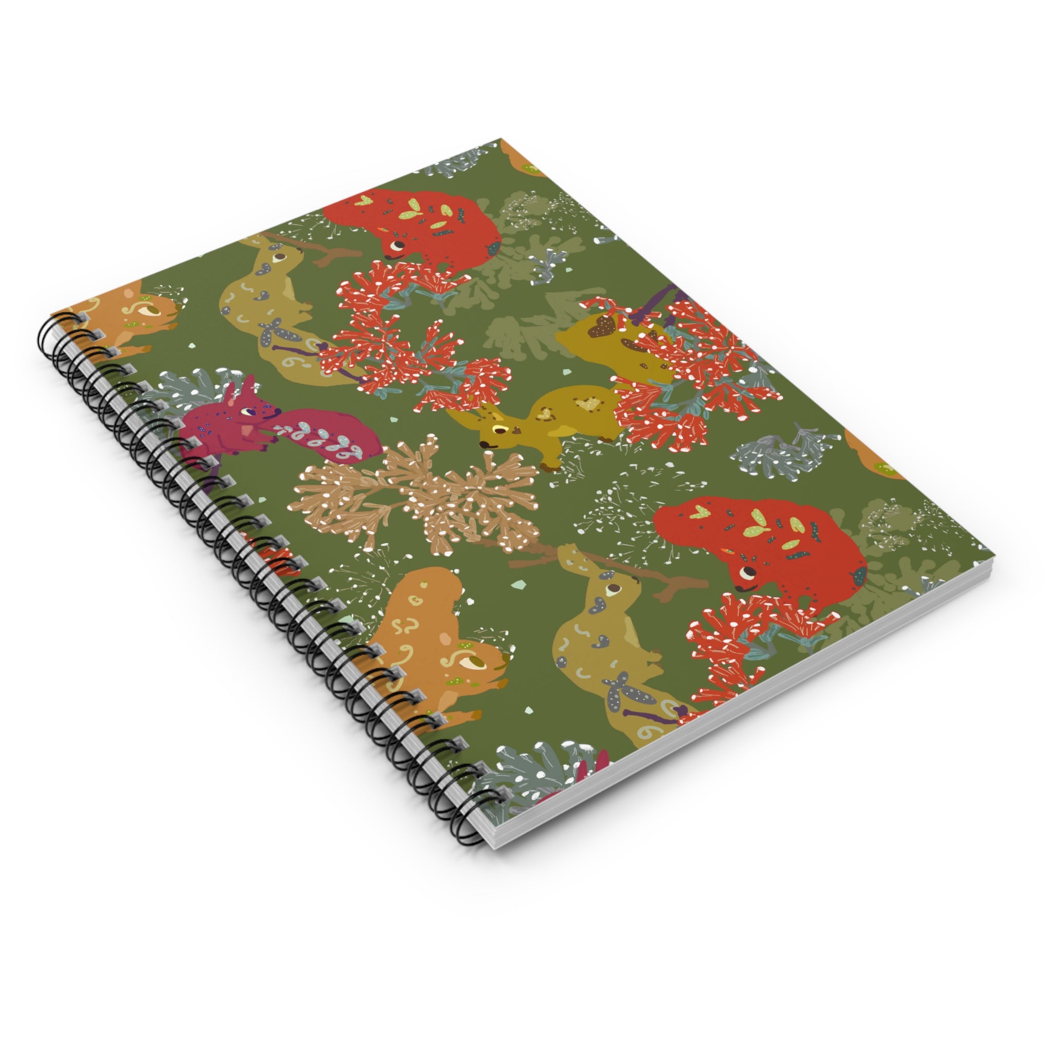 🐿️ Squirrel Spiral Notebook – Forest Whimsy
