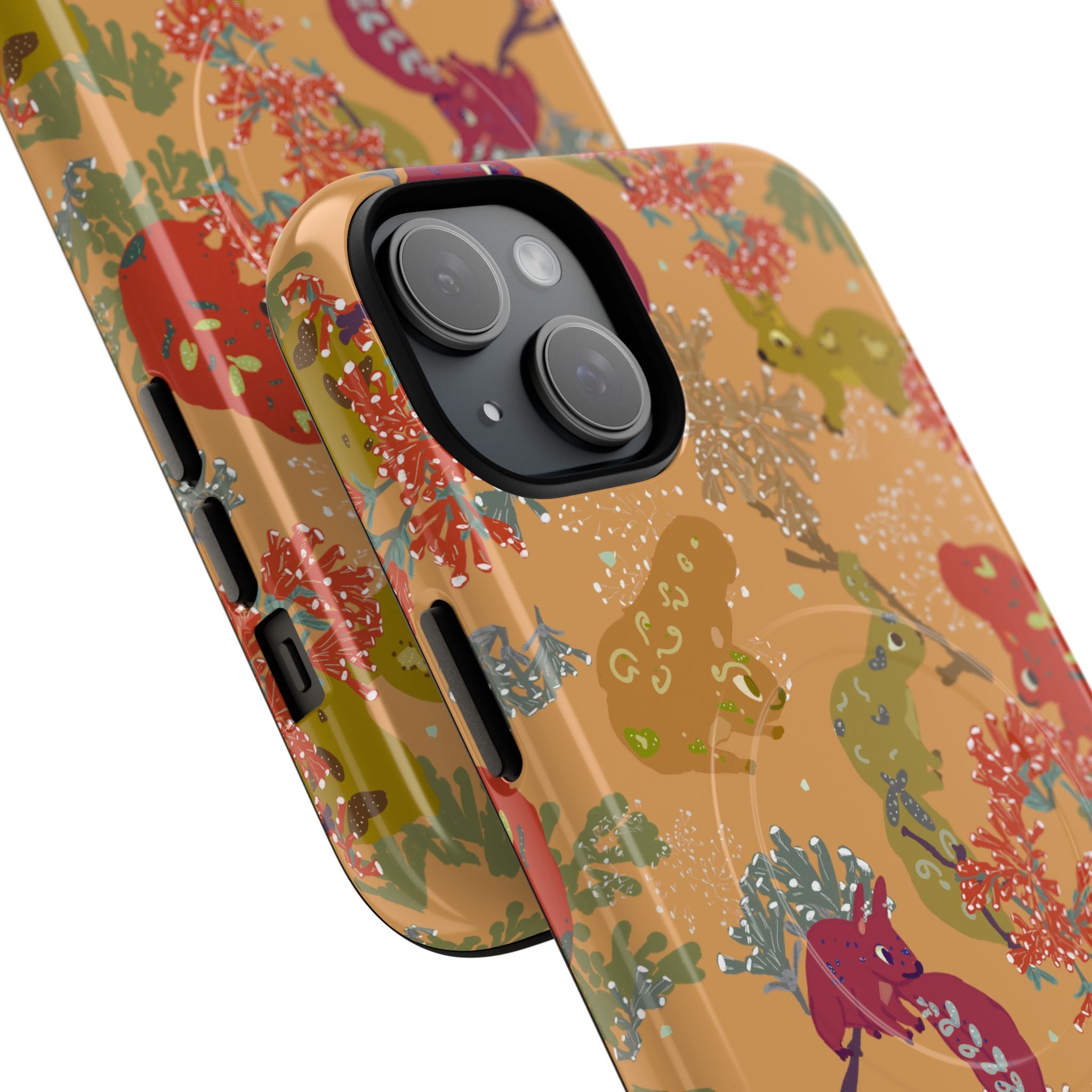 Playful Squirrels Tough Magnetic iPhone Case Apricot