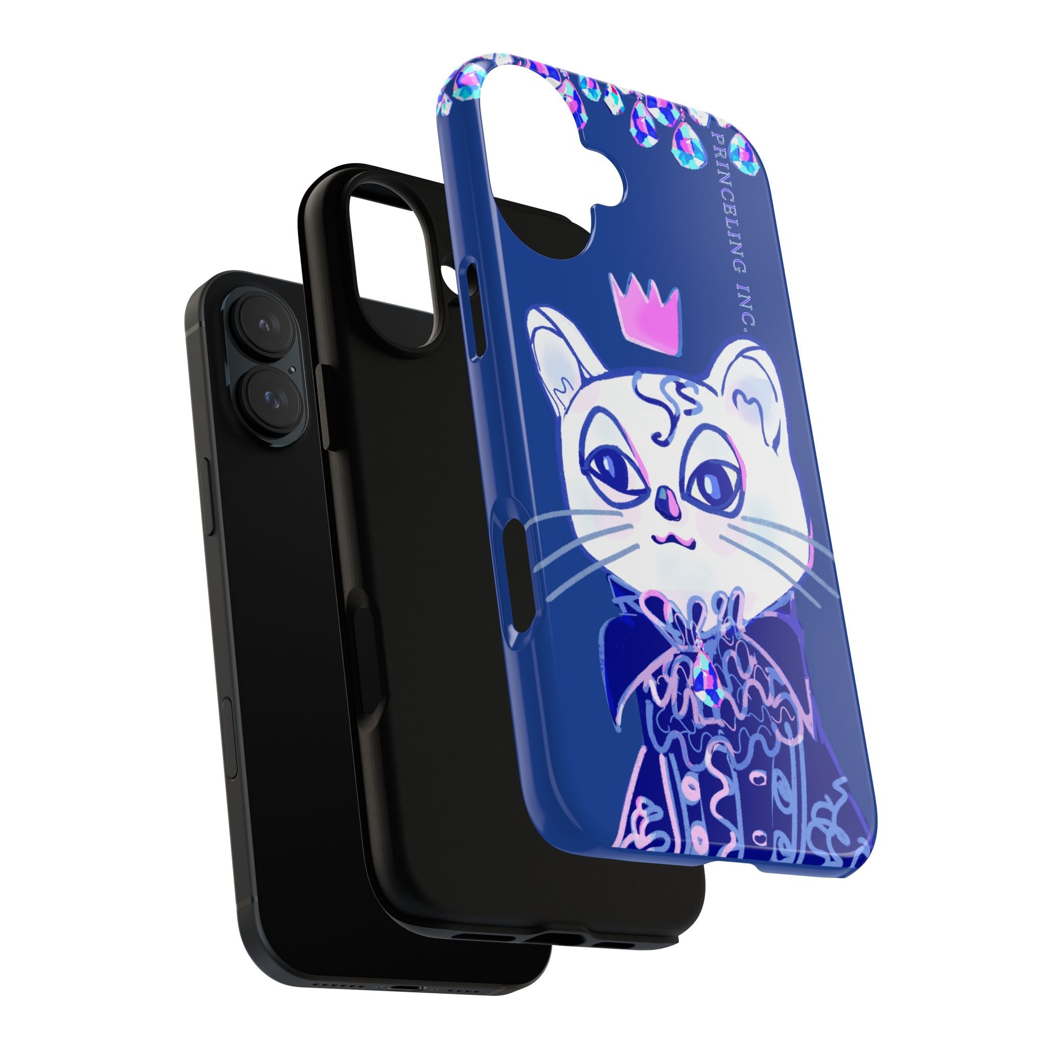 His Meowjesty iPhone Case – Indigo Cat Royalty