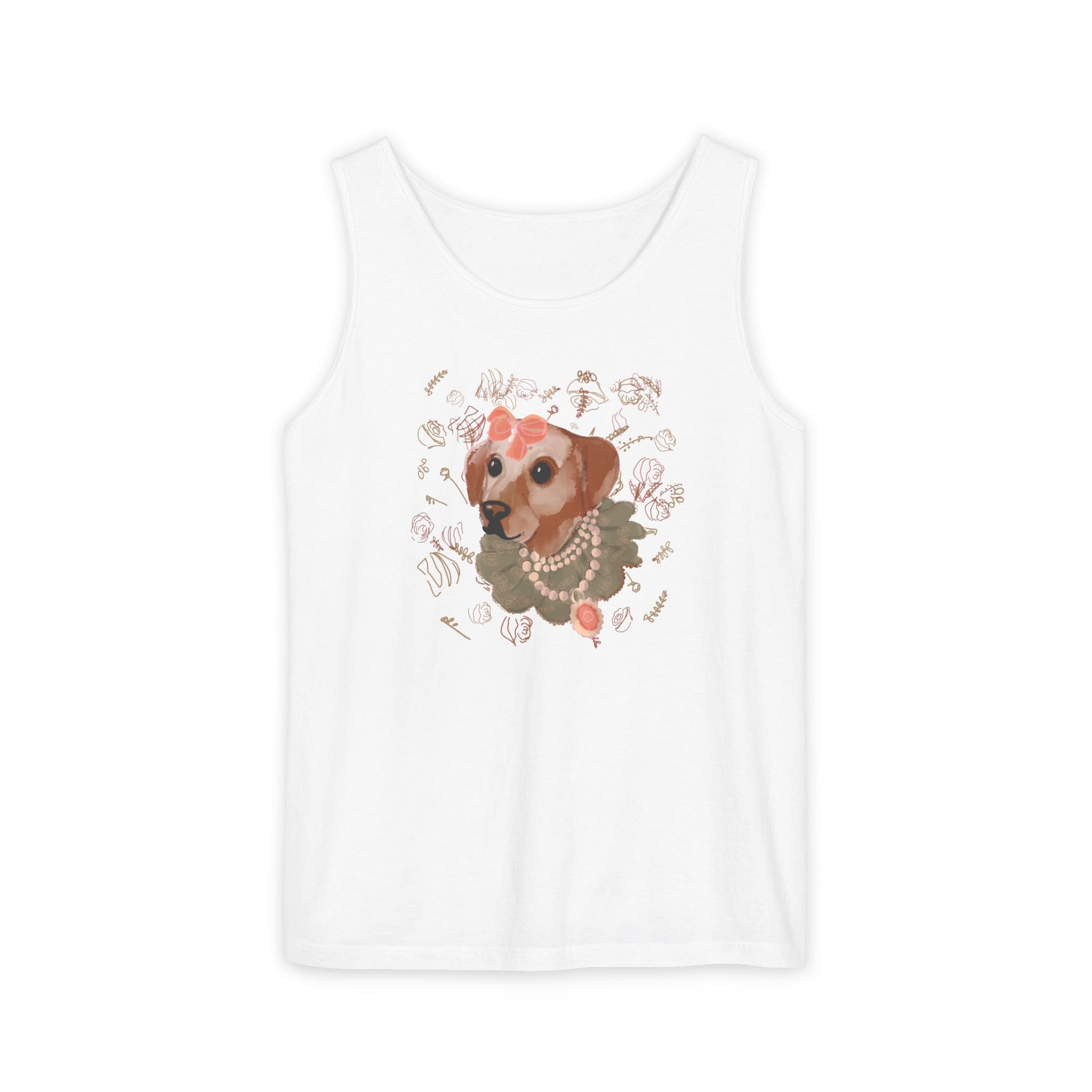 πΆ Baroque Pup Tank Top β Vintage Dog Portrait Shirt β Petcore Aesthetic Graphic Tee