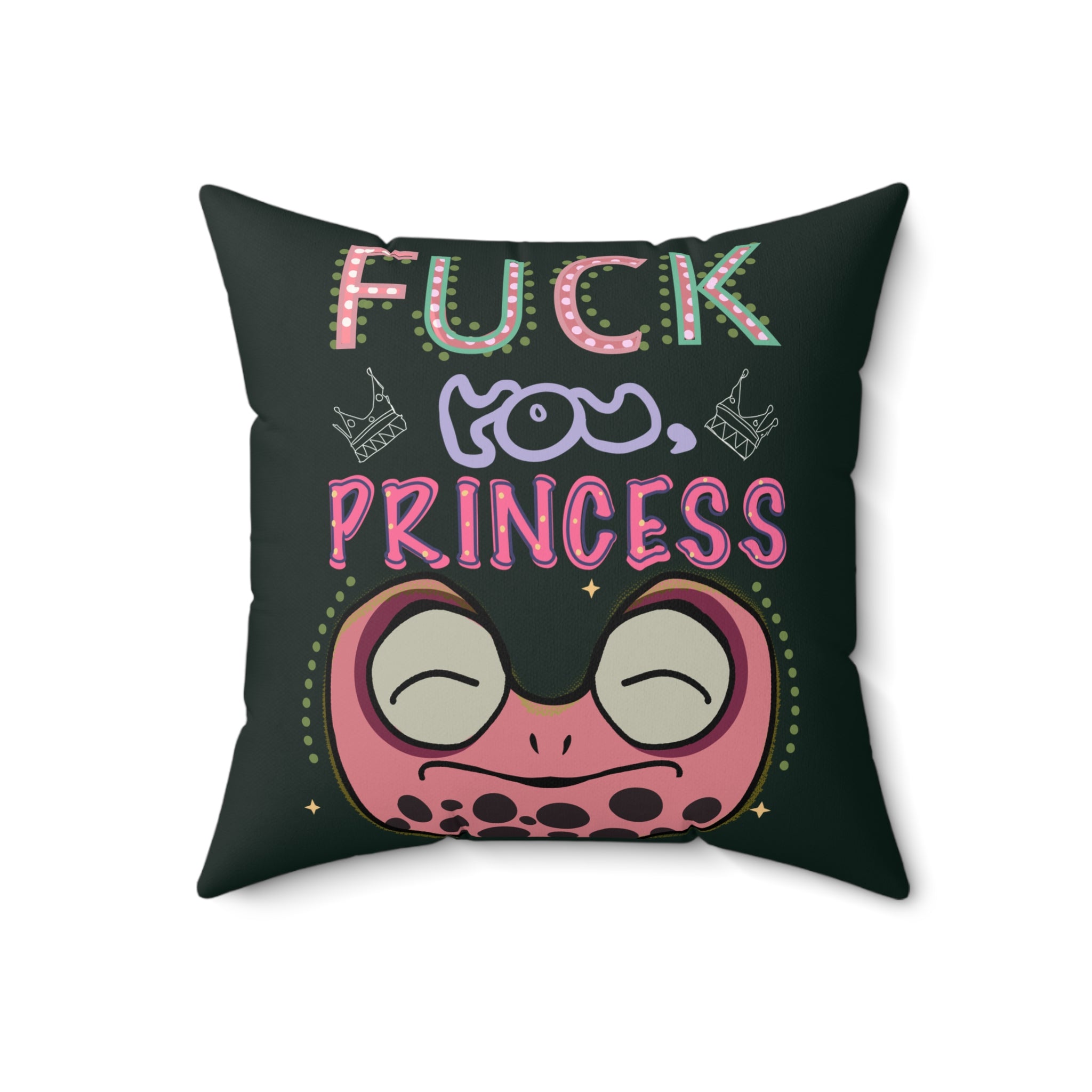 Sassy Frog Faux Suede Pillow Licorice