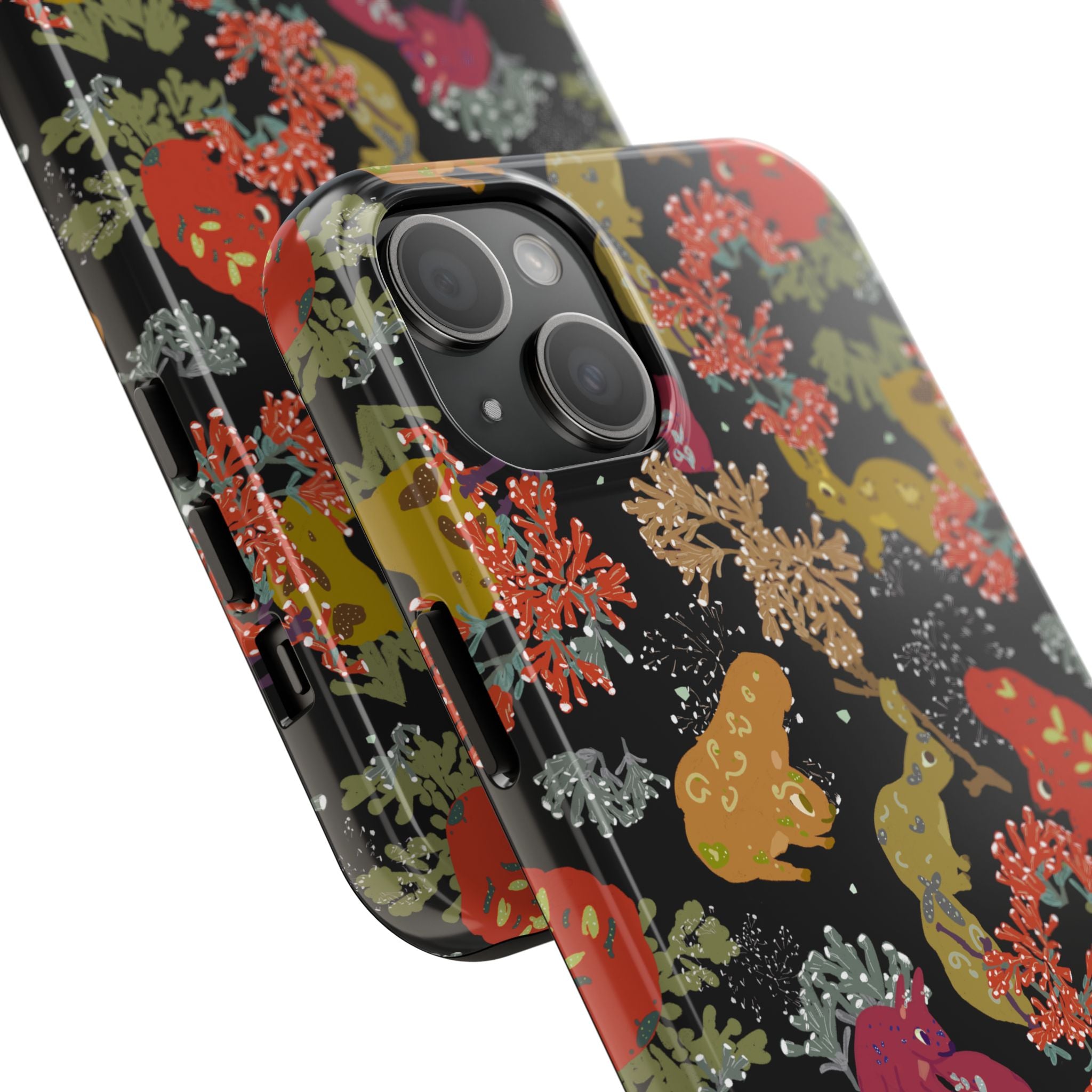 Playful Squirrels Tough Phone Case Black