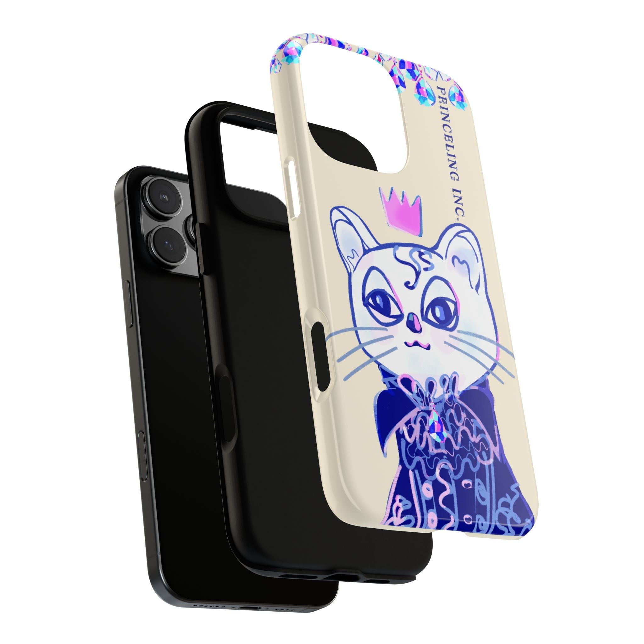 His Meowjesty iPhone Case – Soft Yellow Cat Royalty