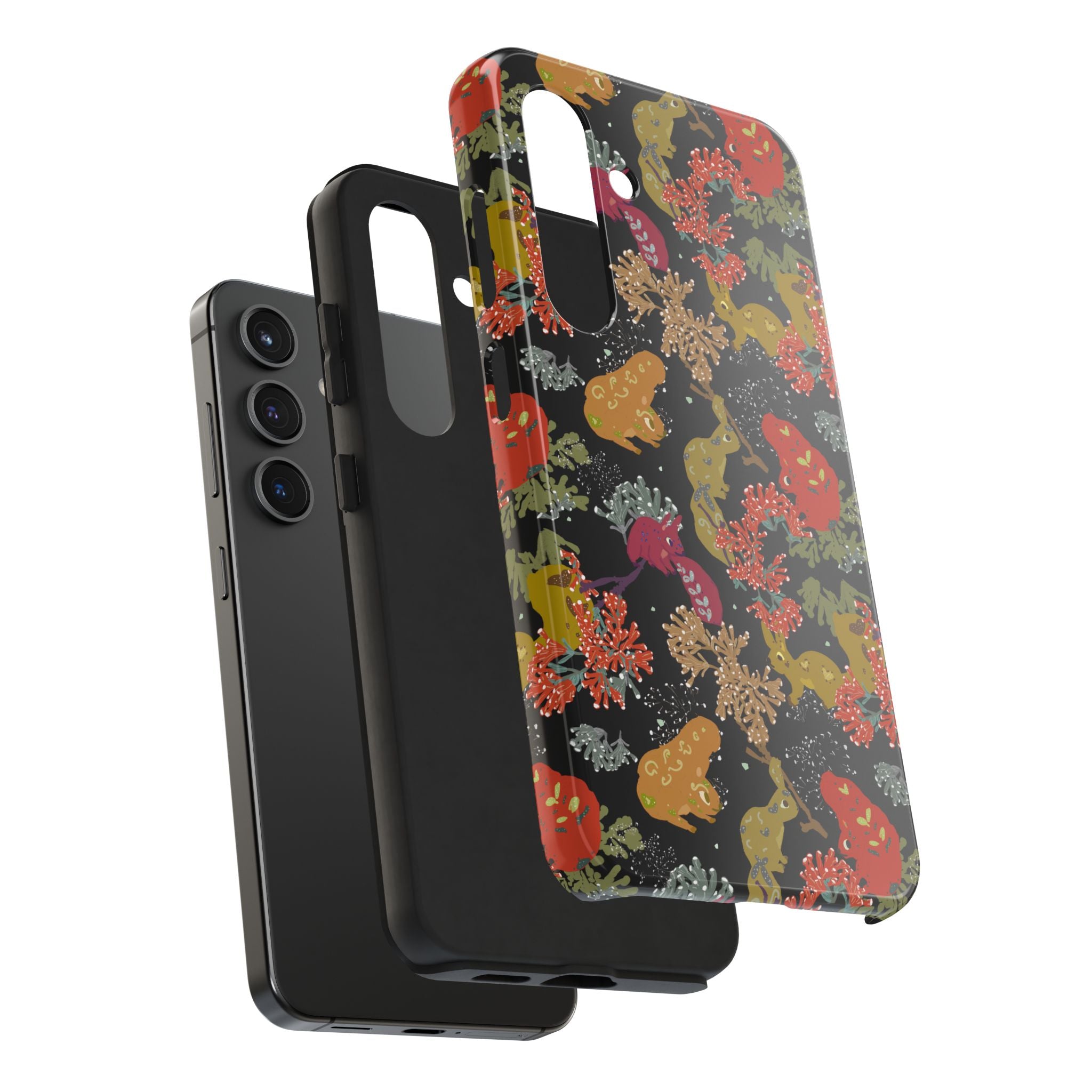 Playful Squirrels Tough Phone Case Black