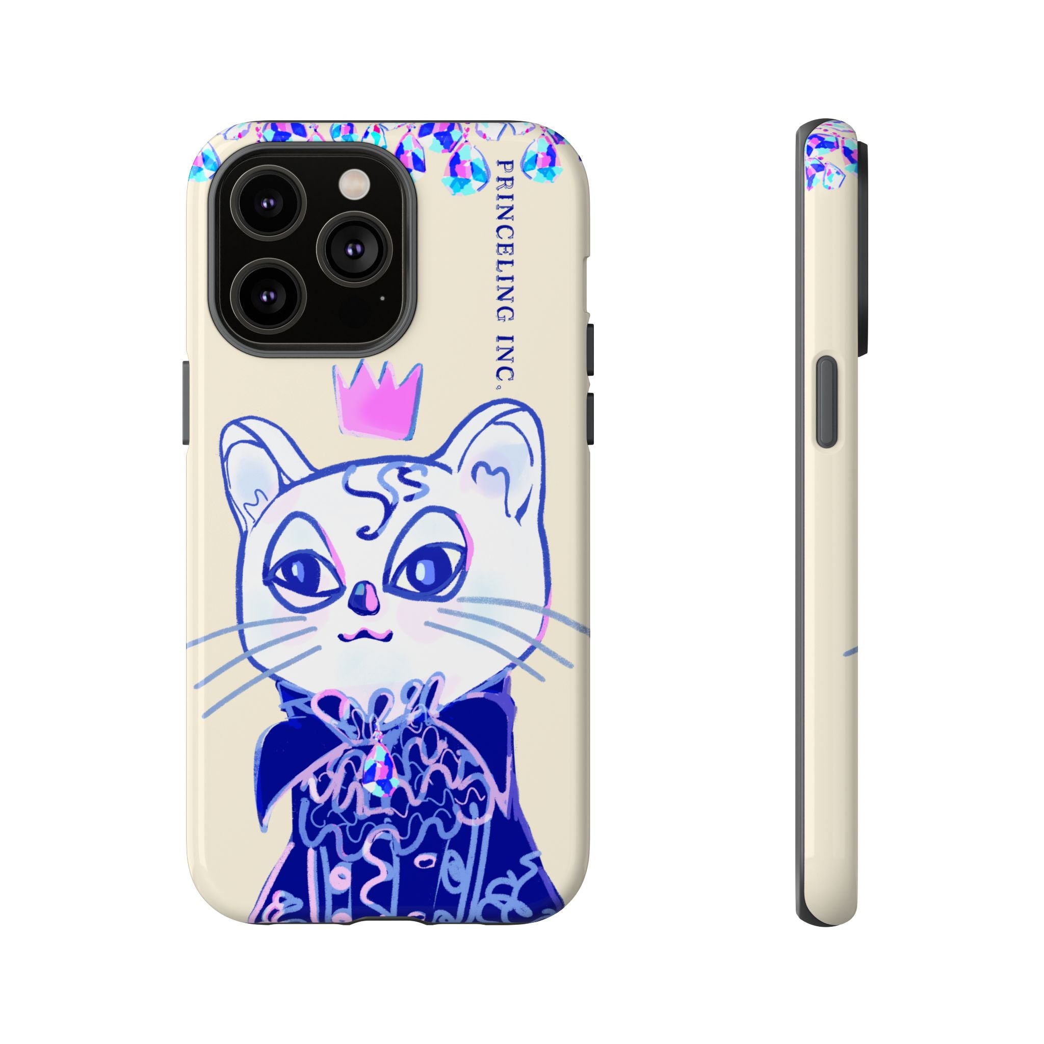 His Meowjesty iPhone Case – Soft Yellow Cat Royalty
