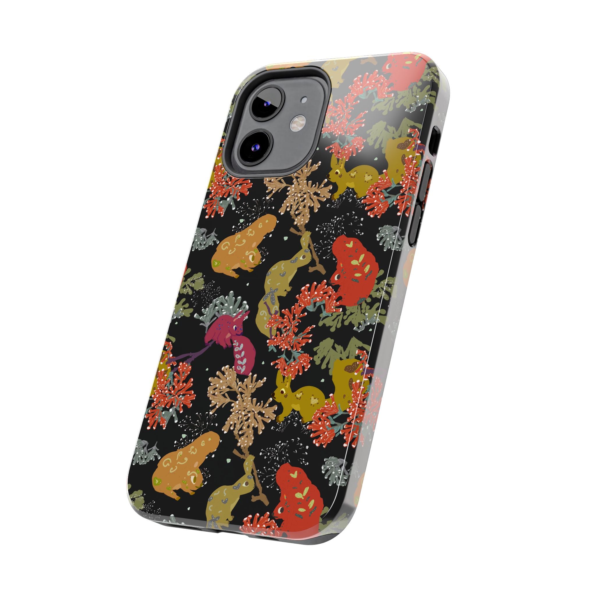 Playful Squirrels Tough Phone Case Black