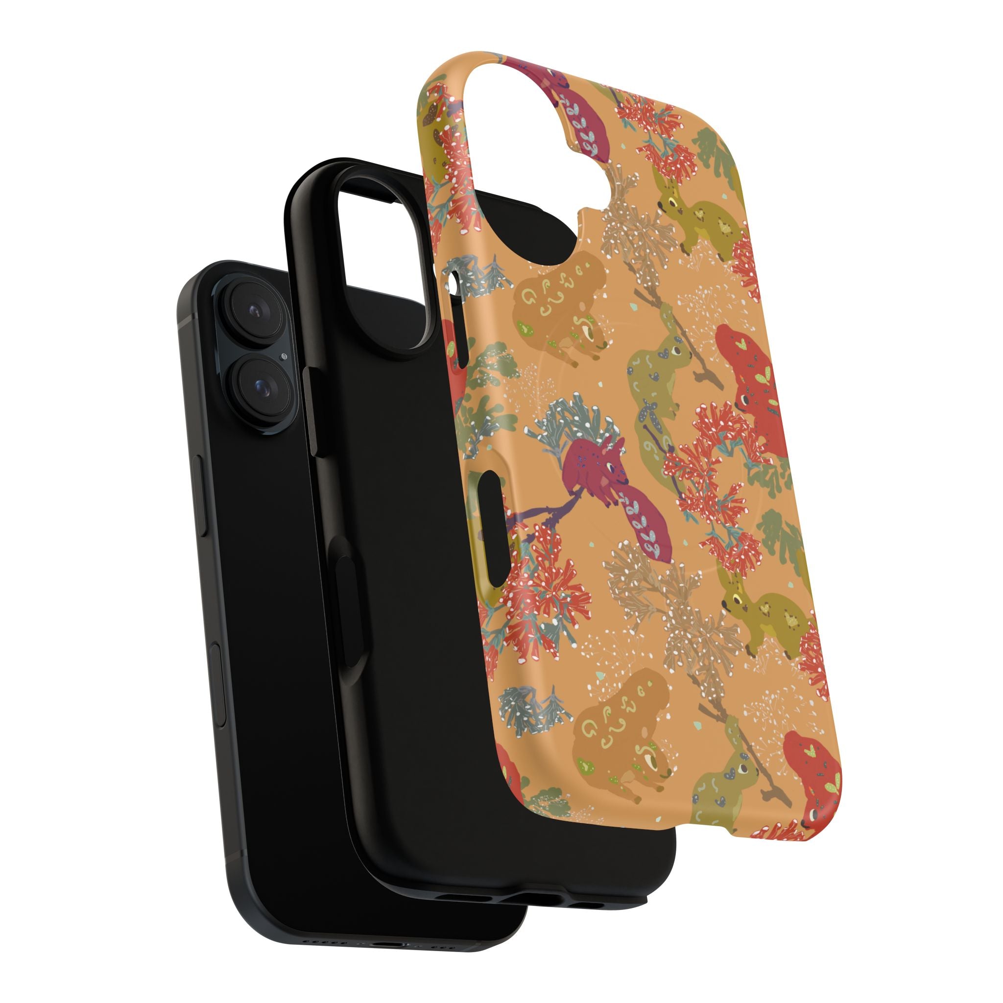 Playful Squirrels Tough Magnetic iPhone Case Apricot