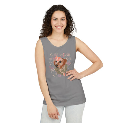 🐶 Baroque Pup Tank Top – Vintage Dog Portrait Shirt – Petcore Aesthetic Graphic Tee