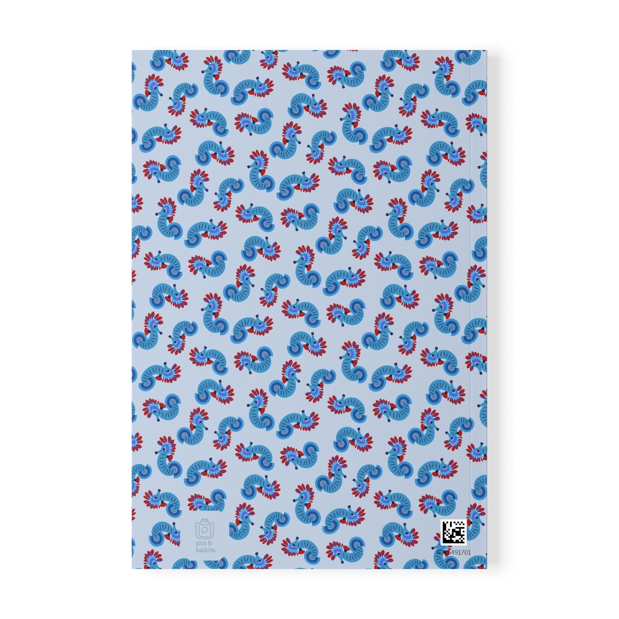 Coastal Seahorse Notebook | Mediterranean Folk Journal