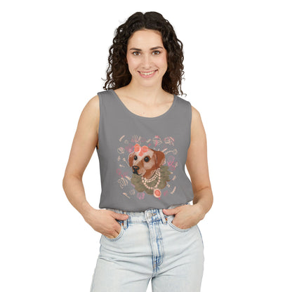 🐶 Baroque Pup Tank Top – Vintage Dog Portrait Shirt – Petcore Aesthetic Graphic Tee