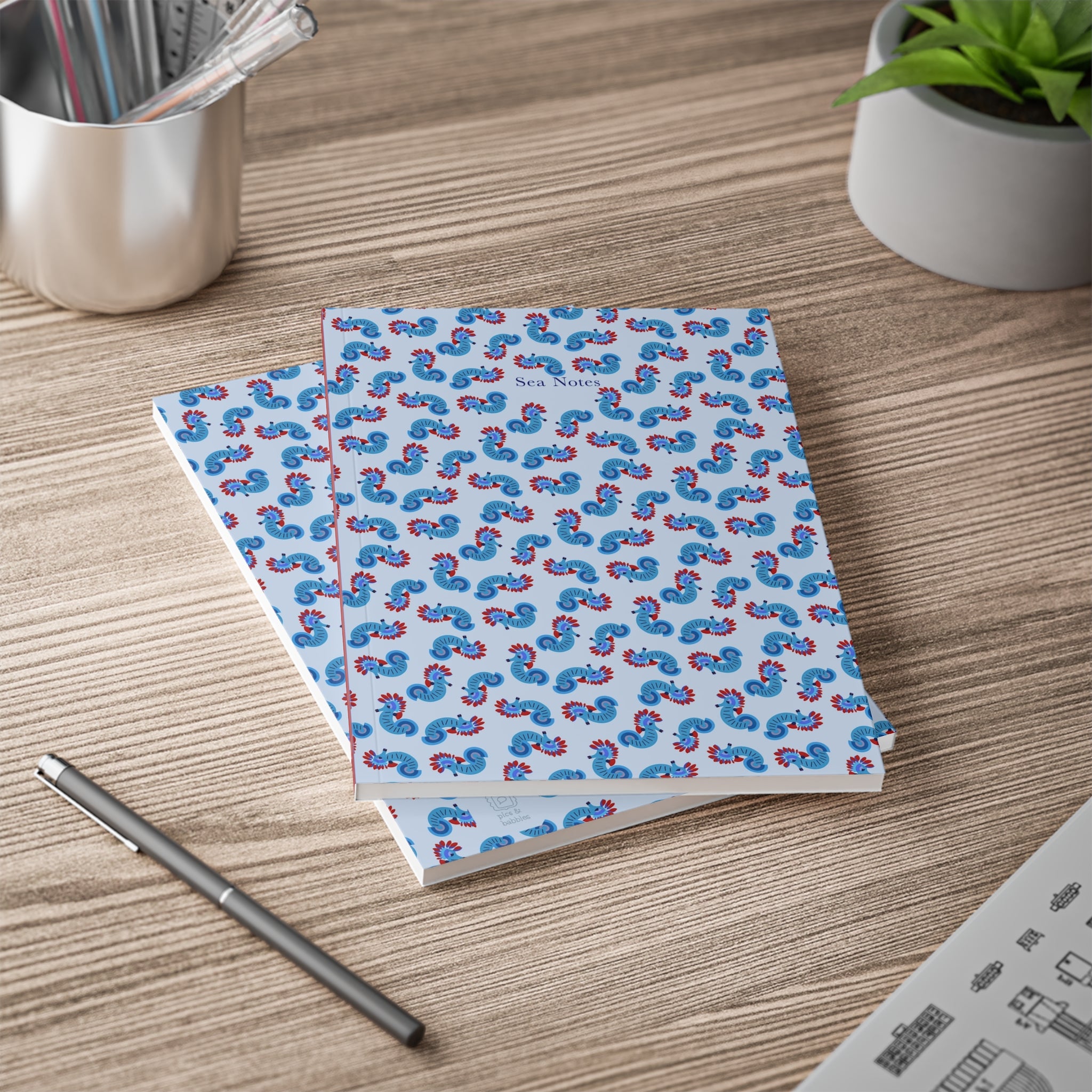 Coastal Seahorse Notebook | Mediterranean Folk Journal
