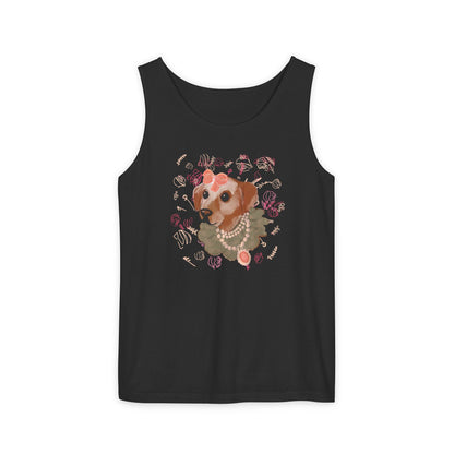 🐶 Baroque Pup Tank Top – Vintage Dog Portrait Shirt – Petcore Aesthetic Graphic Tee