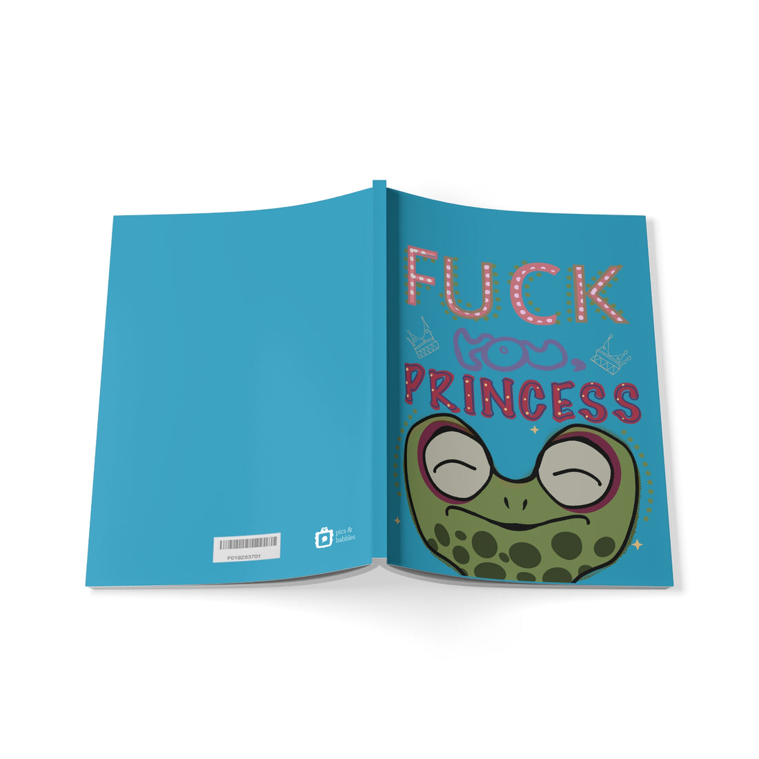 Sassy Frog Notebook, A5 Turquoise