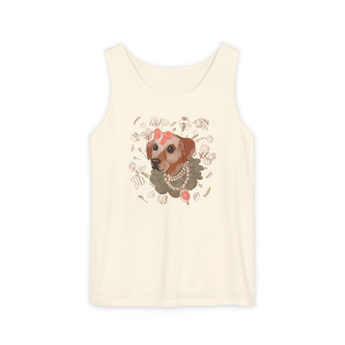 🐶 Baroque Pup Tank Top – Vintage Dog Portrait Shirt – Petcore Aesthetic Graphic Tee