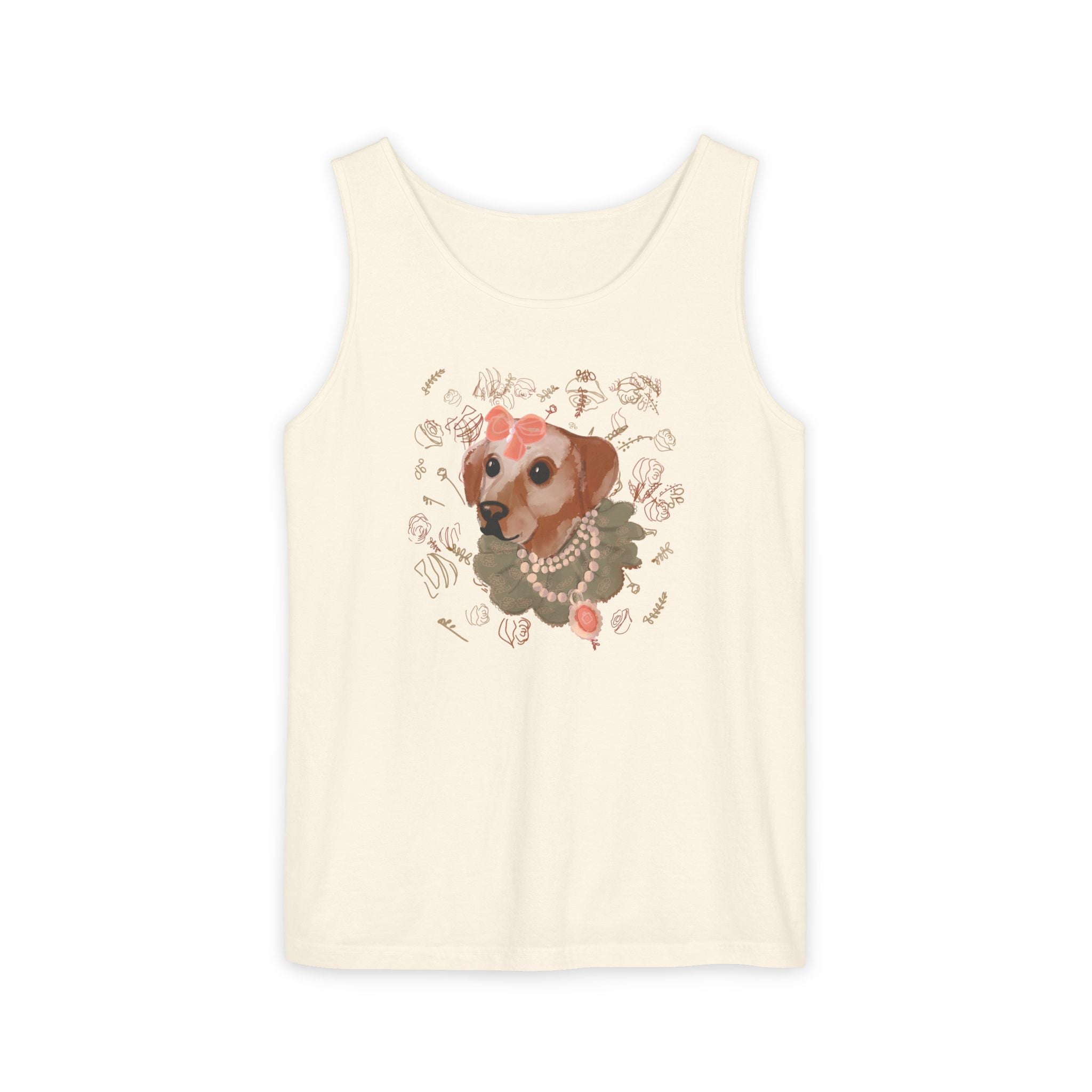 🐶 Baroque Pup Tank Top – Vintage Dog Portrait Shirt – Petcore Aesthetic Graphic Tee
