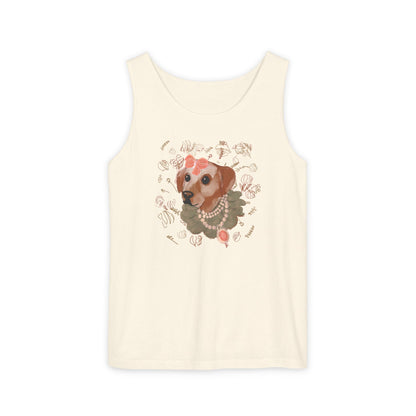 🐶 Baroque Pup Tank Top – Vintage Dog Portrait Shirt – Petcore Aesthetic Graphic Tee