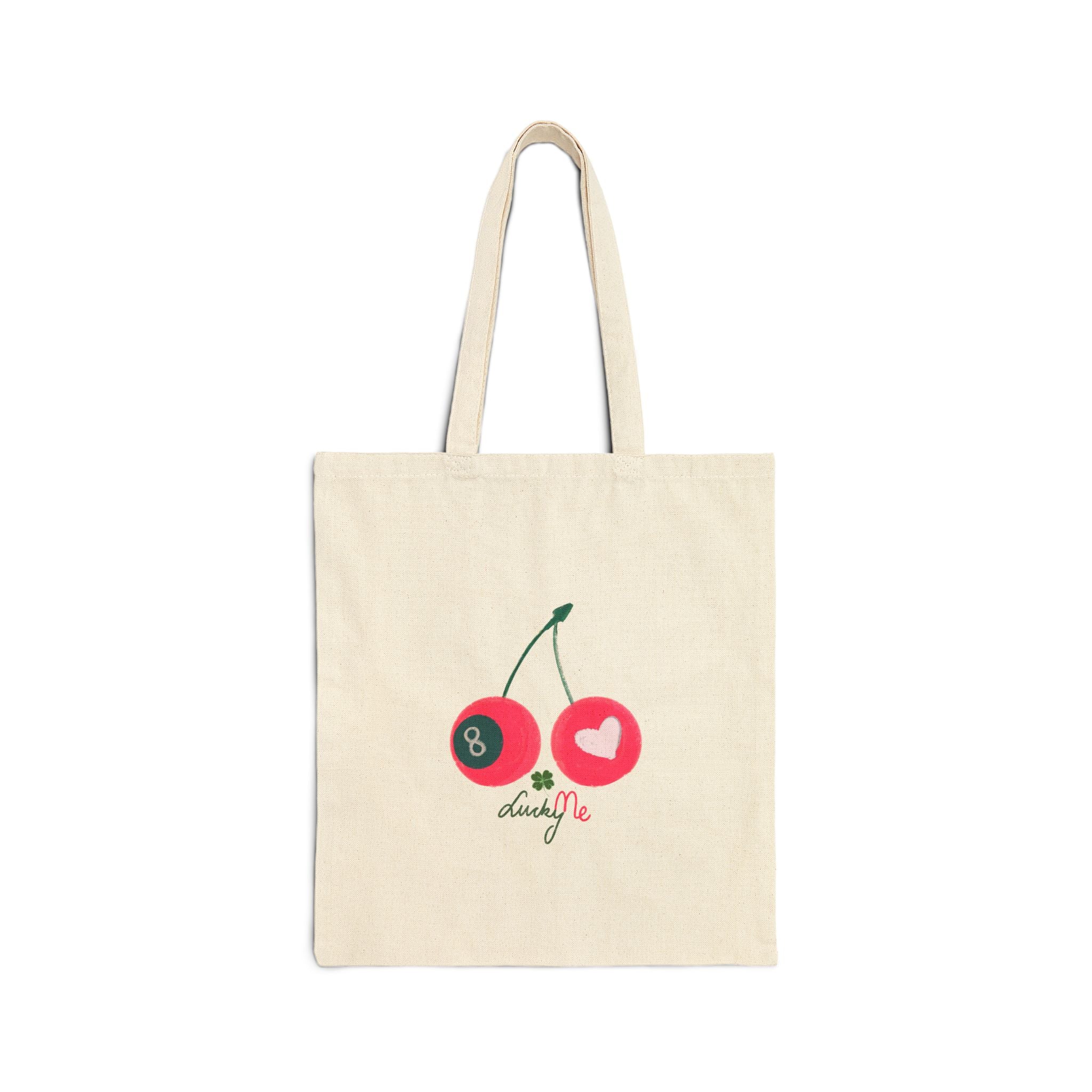 🍒  Lucky Me  Eco-Friendly Cotton Canvas Tote Bag