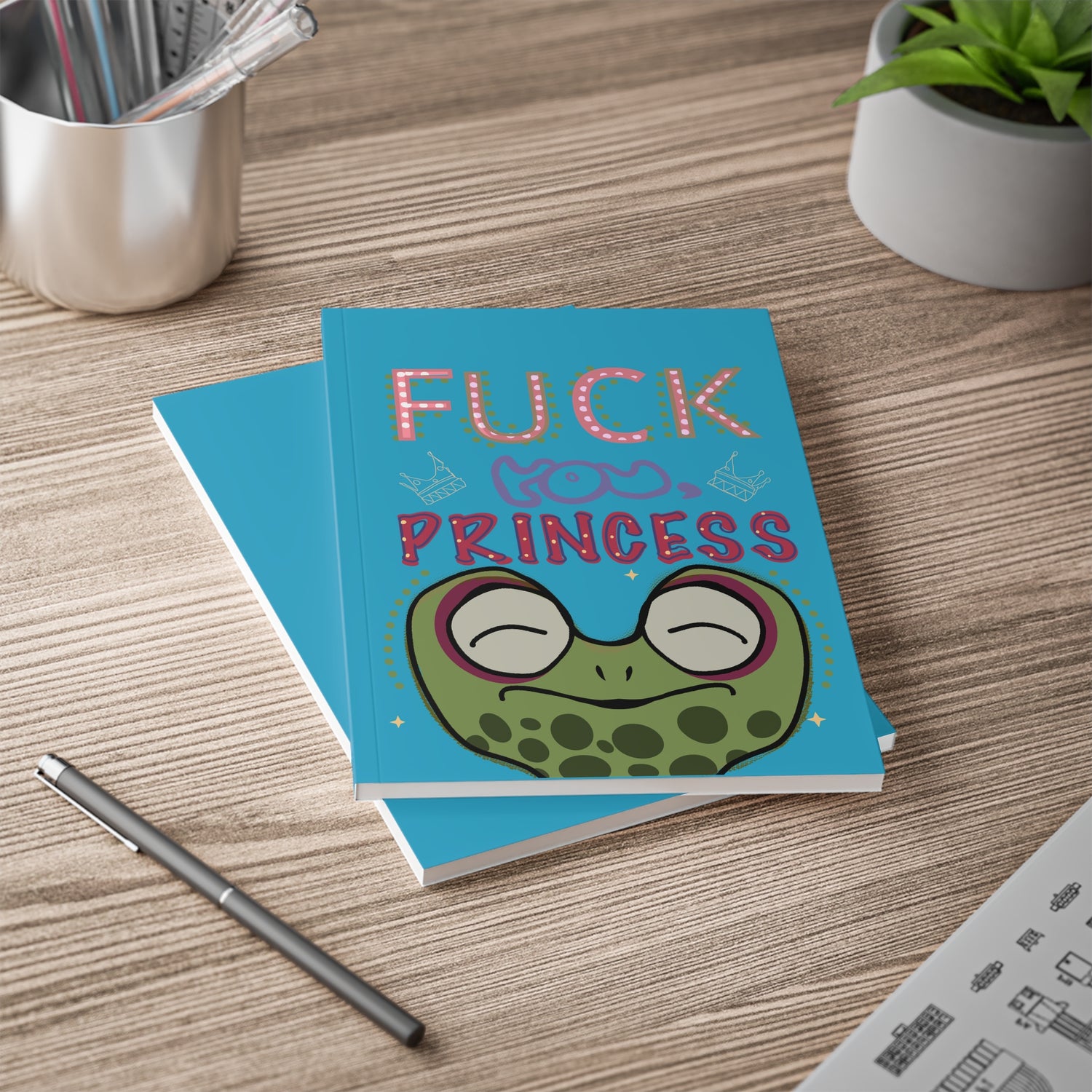 Frog Softcover Notebook, A5 Turquoise