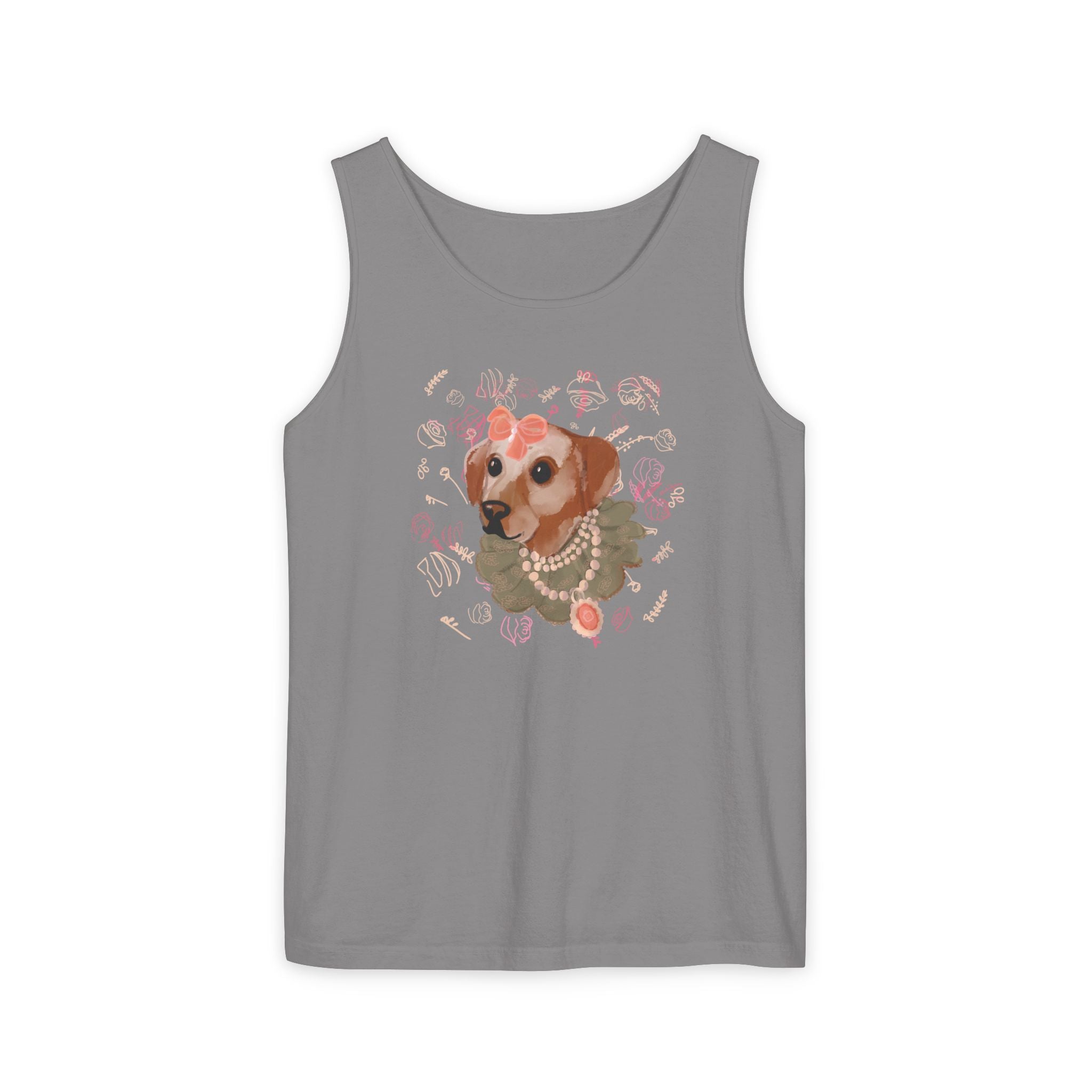 🐶 Baroque Pup Tank Top – Vintage Dog Portrait Shirt – Petcore Aesthetic Graphic Tee
