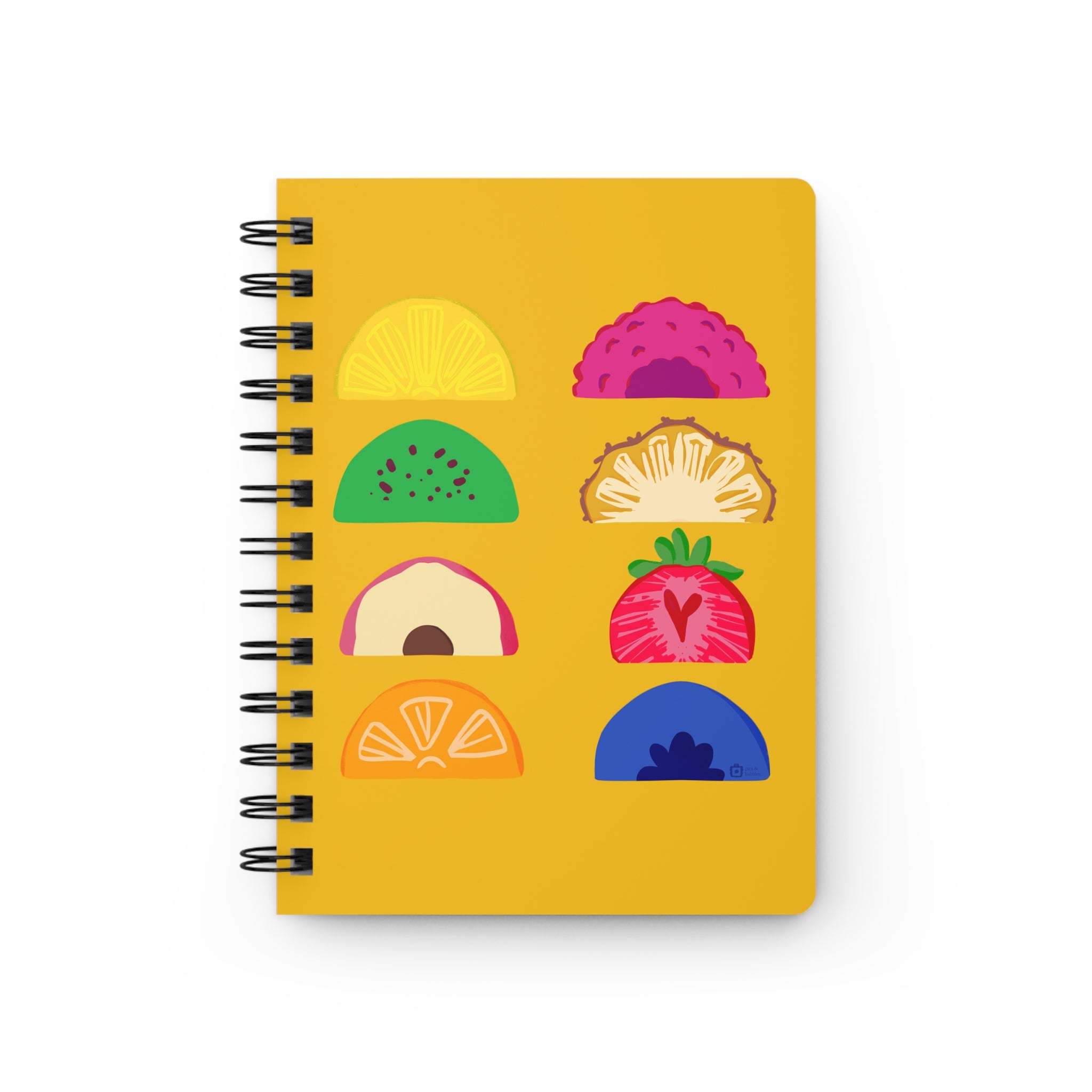 Tutti Frutti 5&quot;x7&quot; Spiral Bound Journal Yellow