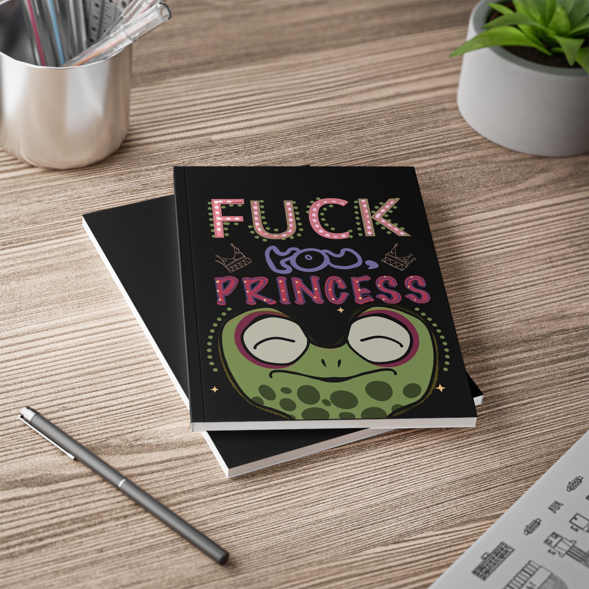 Frog Softcover Notebook, A5 black