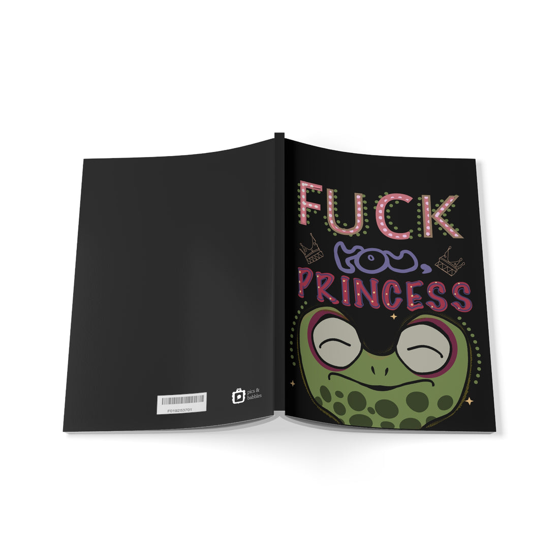 Sassy Frog Notebook, A5 black