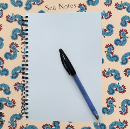 Seahorse Spiral-Notebook | Mediterranean Folk Journal