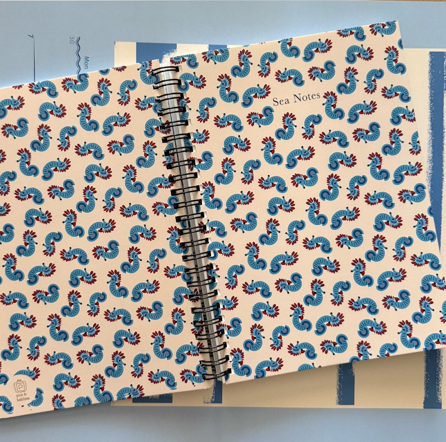 Seahorse Spiral-Notebook | Mediterranean Folk Journal