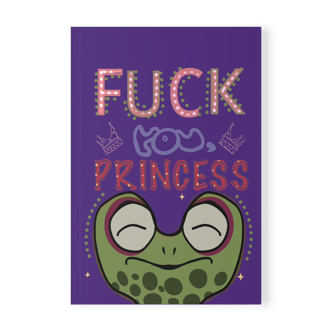 Sassy Frog Notebook, A5 purple