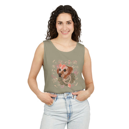 🐶 Baroque Pup Tank Top – Vintage Dog Portrait Shirt – Petcore Aesthetic Graphic Tee