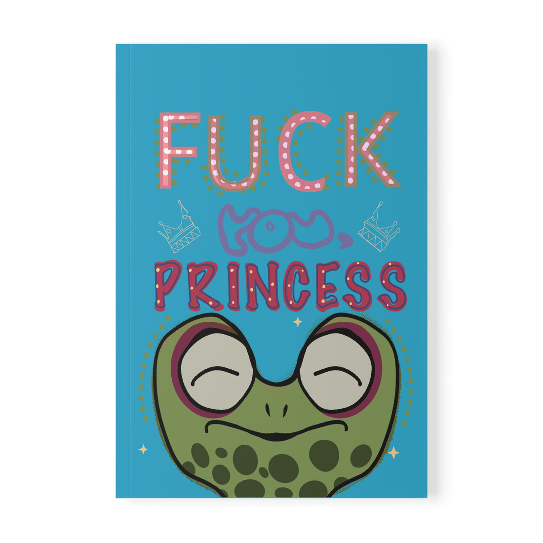 Sassy Frog Notebook, A5 Turquoise