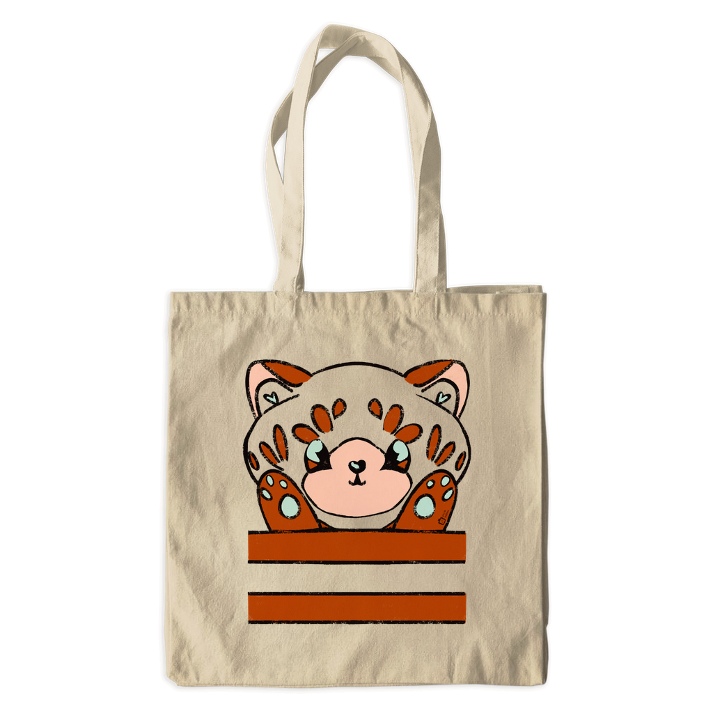 Red Panda Canvas Tote Bag