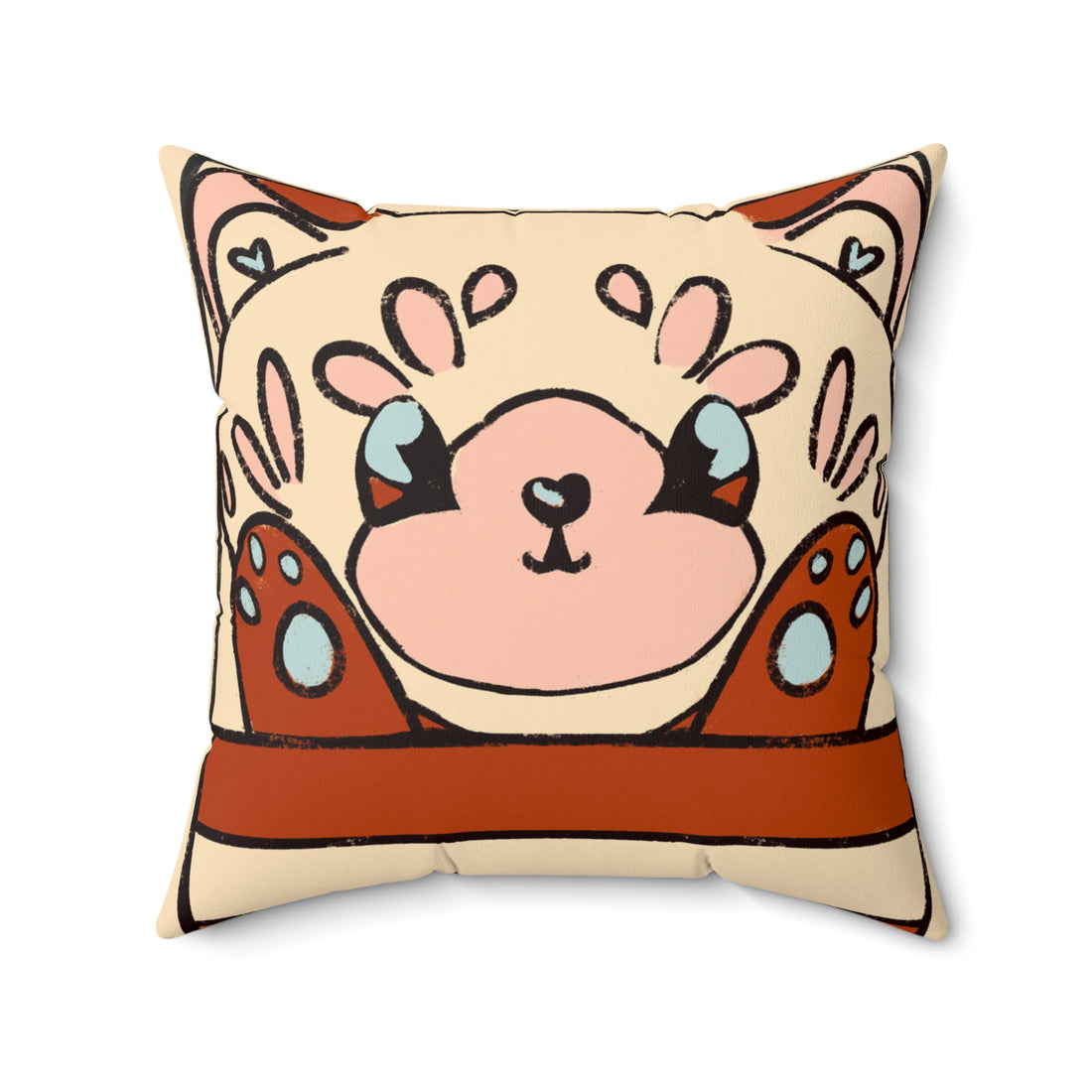 Red Panda Throw Pillow – Double-Sided Cute Design