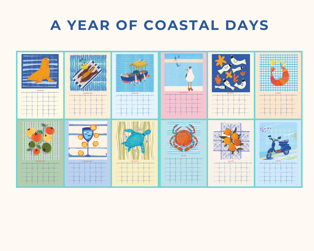 Coastal Days – Illustrated Wall Calendar 2026–2027