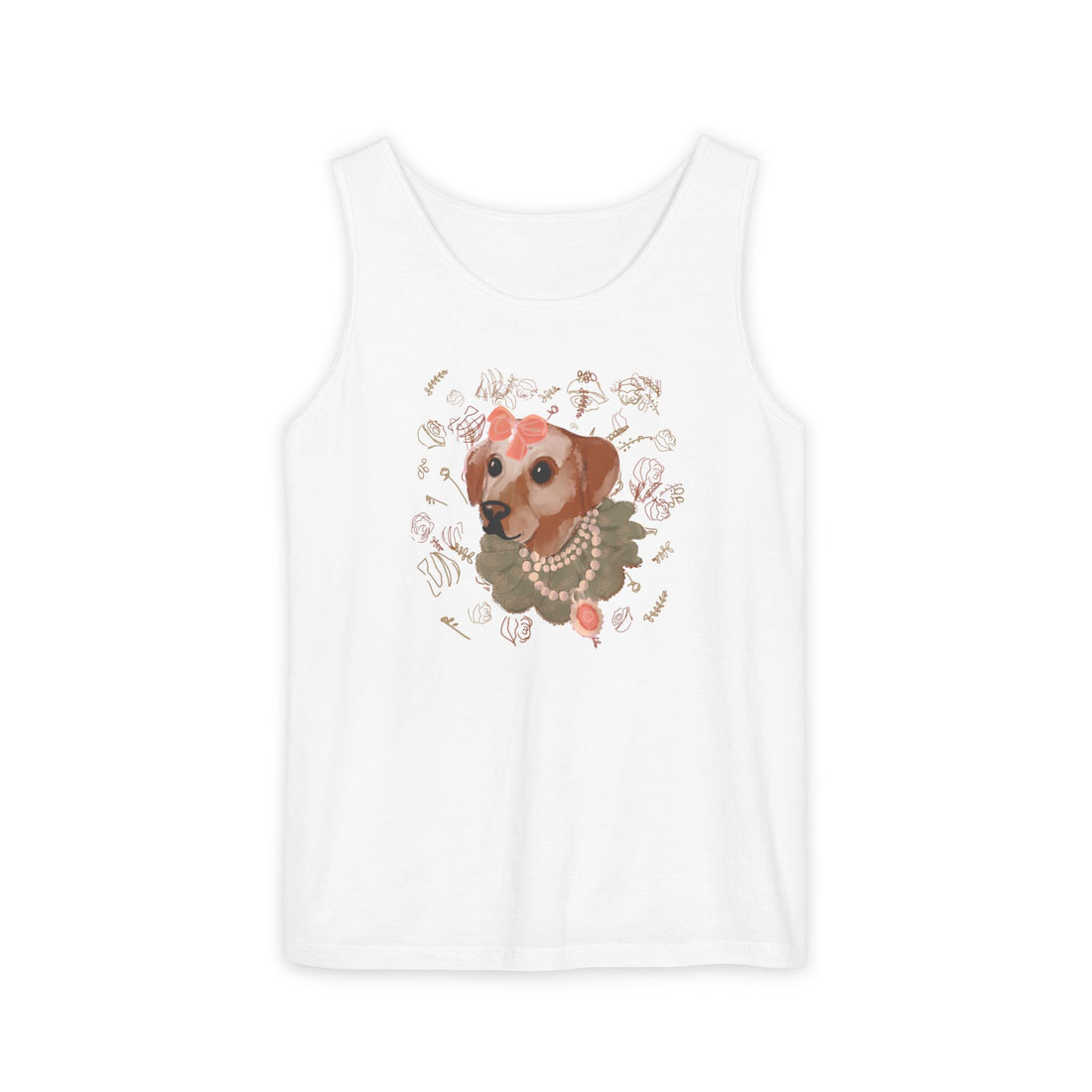 🐶 Baroque Pup Tank Top – Vintage Dog Portrait Shirt – Petcore Aesthetic Graphic Tee