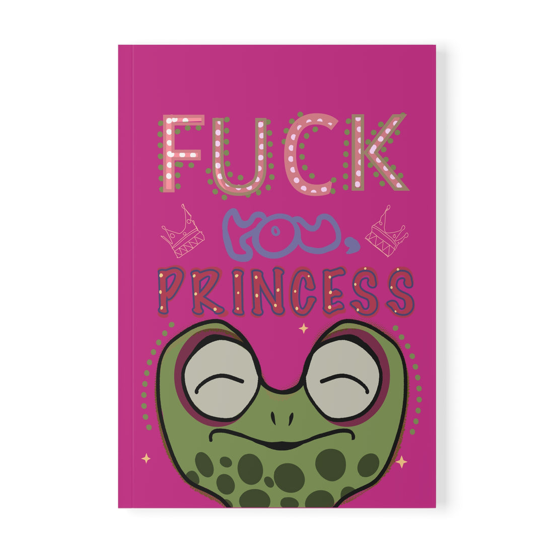 Sassy Frog Notebook, A5 pink