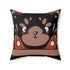 Double-sided red panda throw pillow showing a cute panda face in light and dark backgrounds.