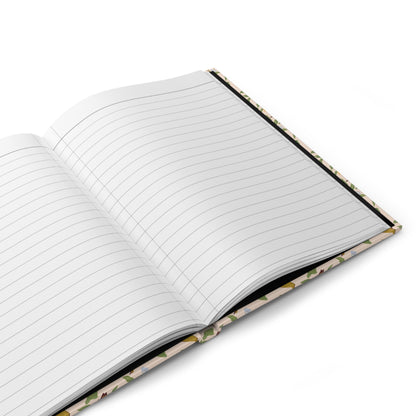 lined pages inside citrus garden bird and lemon floral notebook