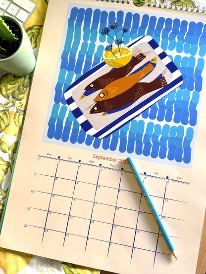Coastal Days – Illustrated Wall Calendar 2026–2027