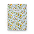 soft blue bird and lemon floral notebook cover